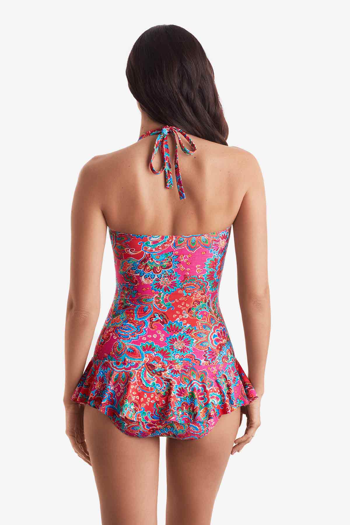Aria Skirted One Piece - Island Paisley
