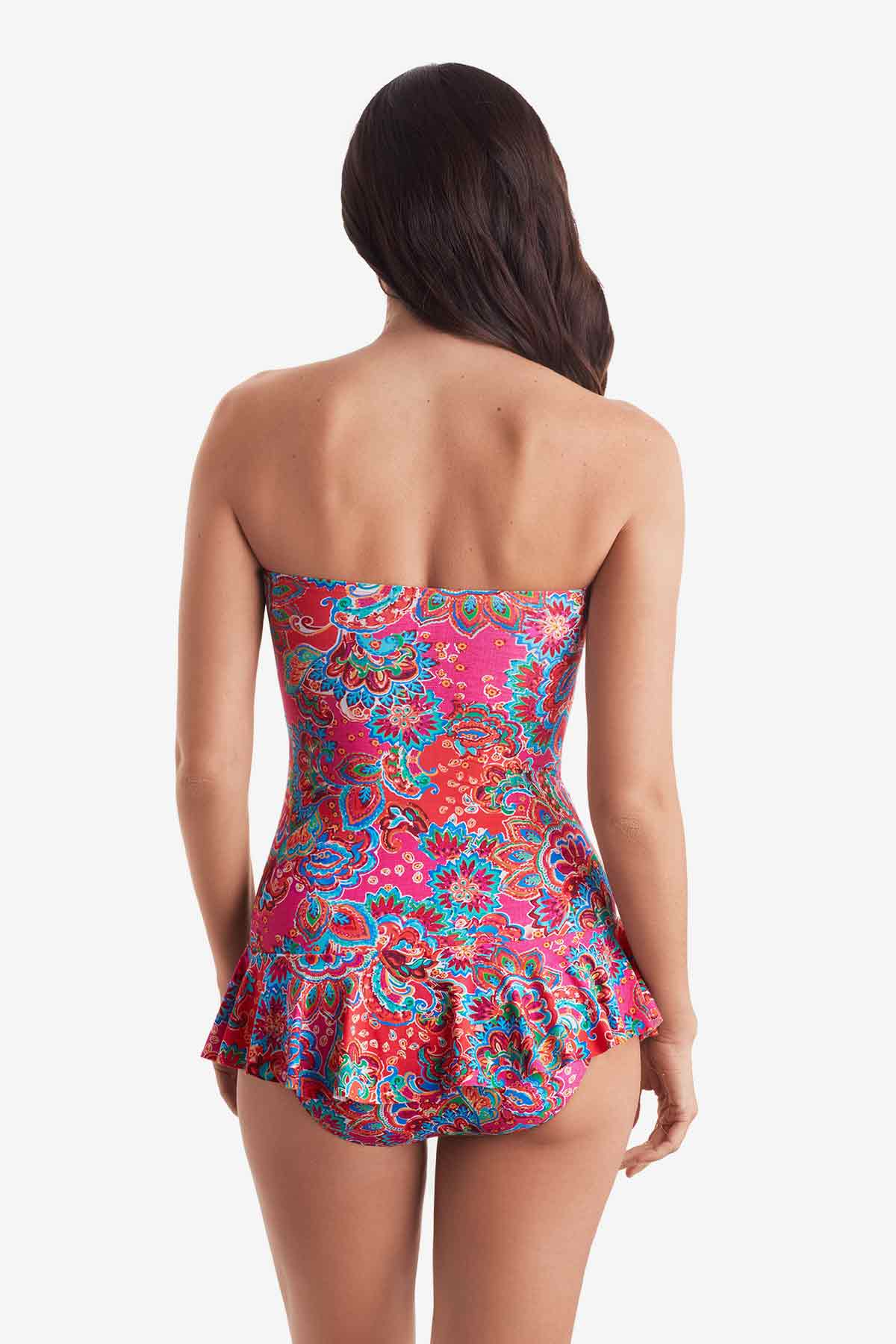 Aria Skirted One Piece - Island Paisley