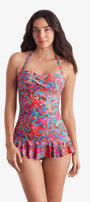 Aria Skirted One Piece - Island Paisley