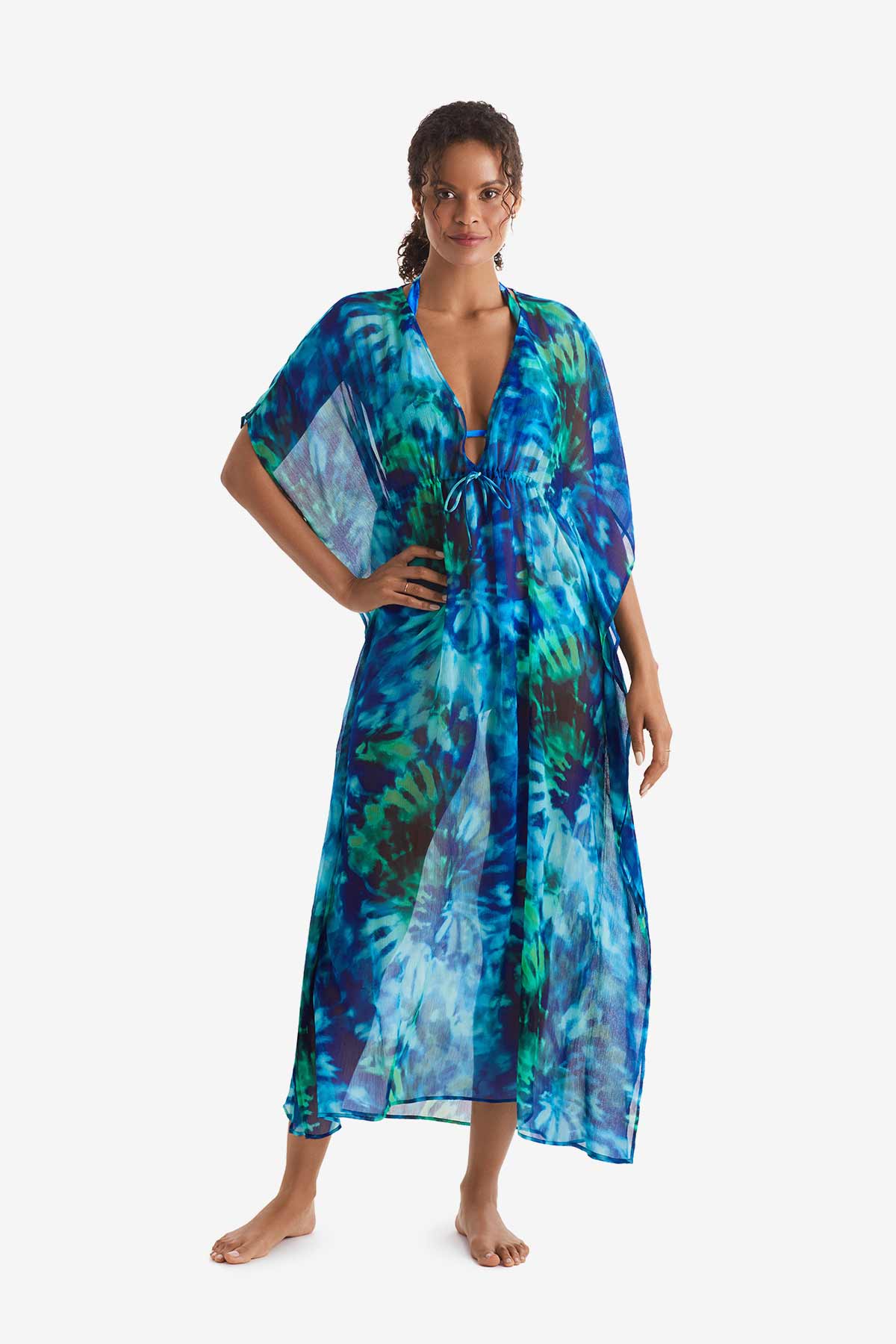Dune Midi Caftan - Saltwater Tie Dye