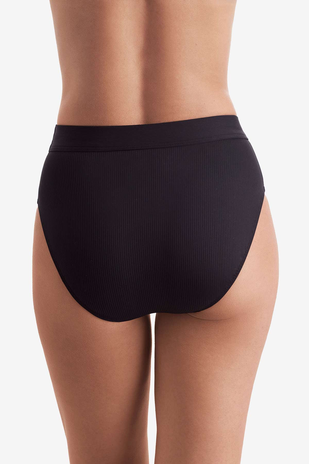Brooke High Waist Pant - Black Lido Rib