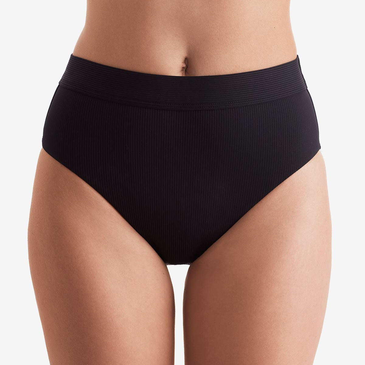Brooke High Waist Pant - Black Lido Rib