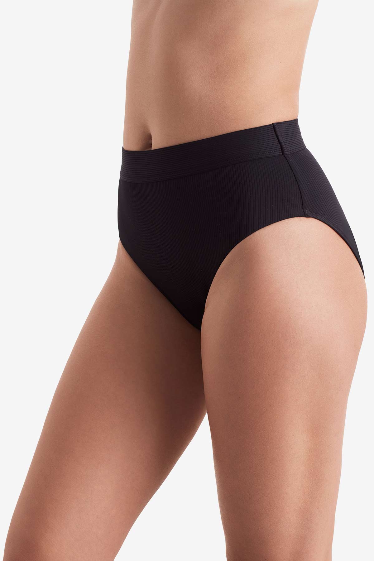Brooke High Waist Pant - Black Lido Rib