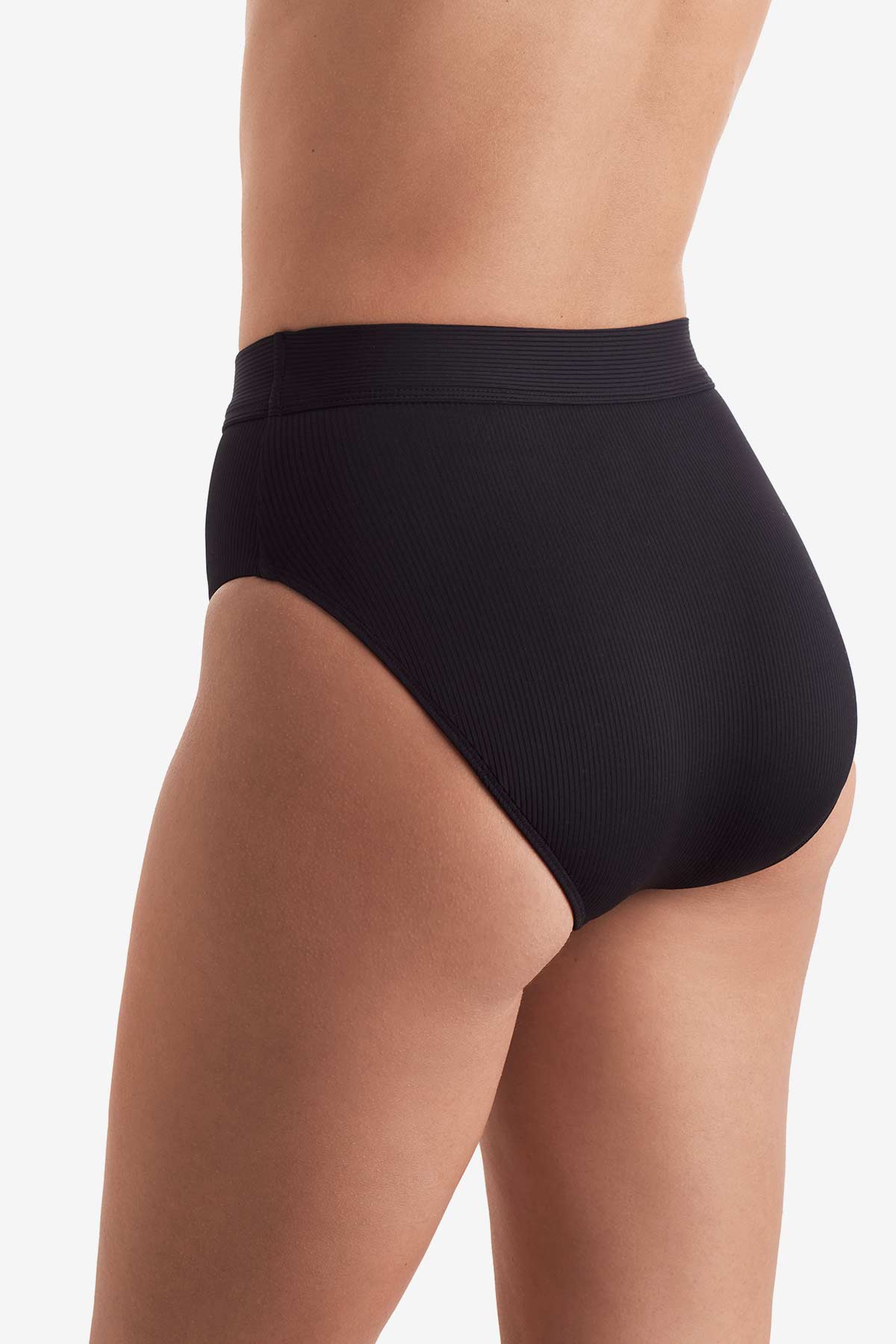 Brooke High Waist Pant - Black Lido Rib