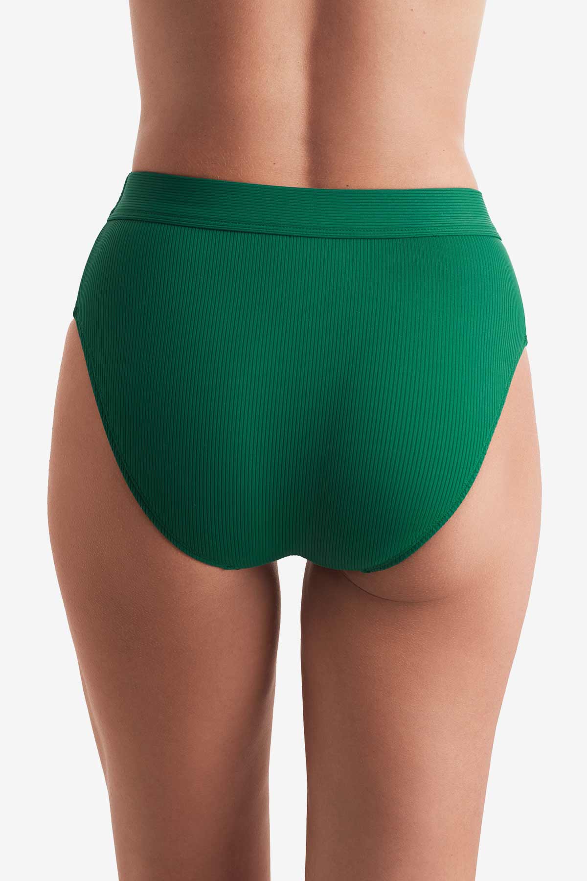 Brooke High Waist Pant - Emerald Lido Rib