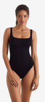 Harper One Piece - Black Lido Rib