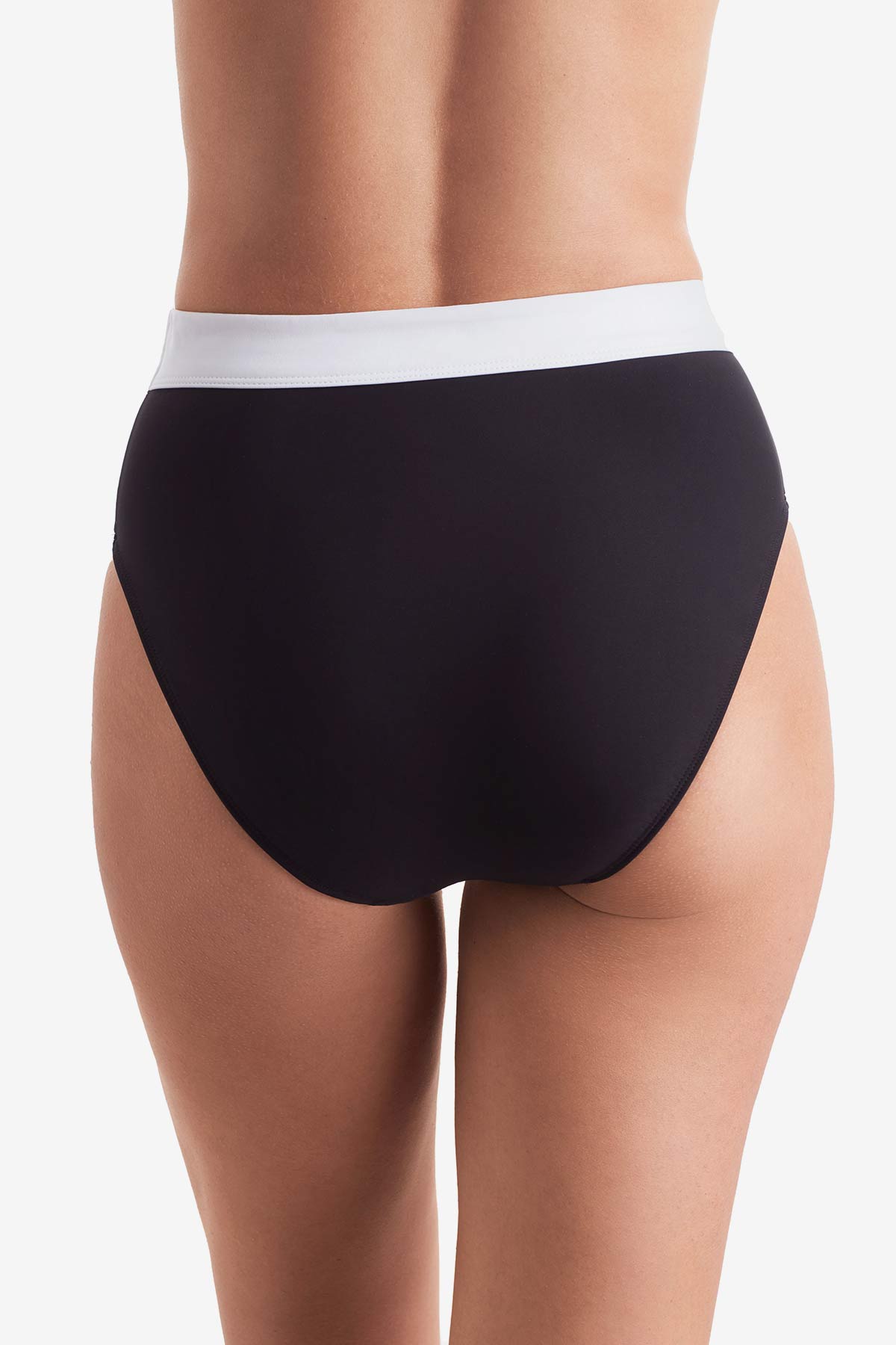 Brooke High Waist Pant - Black/White Layered Solids