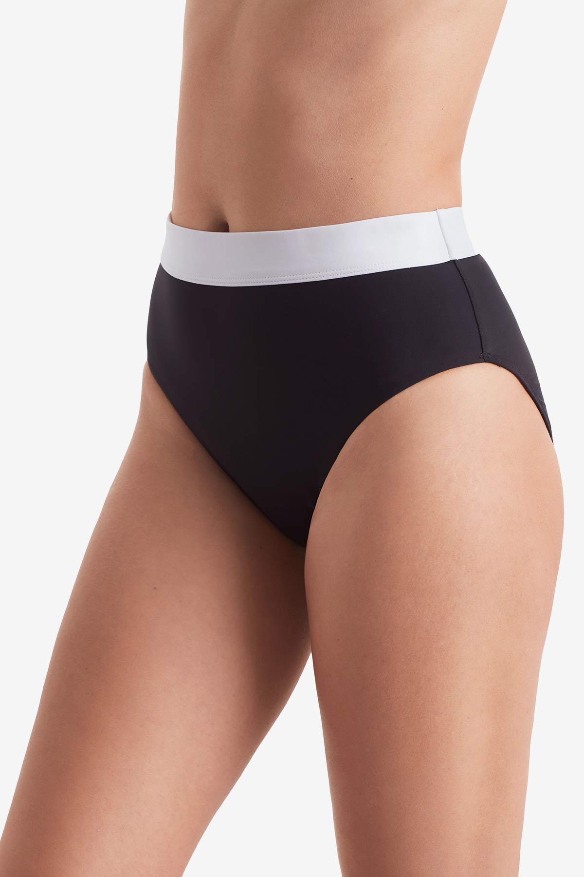 Brooke High Waist Pant - Black/White Layered Solids