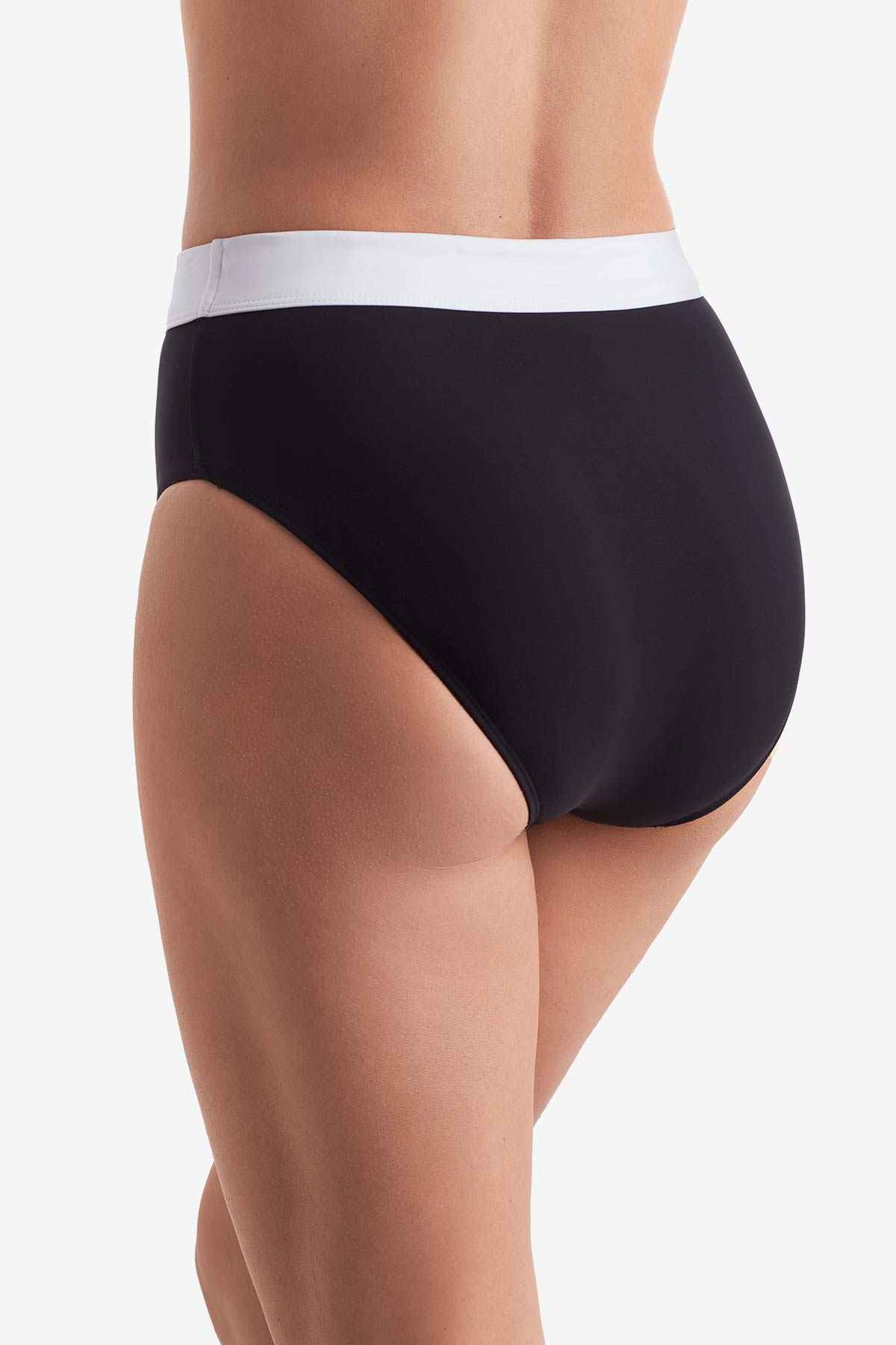 Brooke High Waist Pant - Black/White Layered Solids