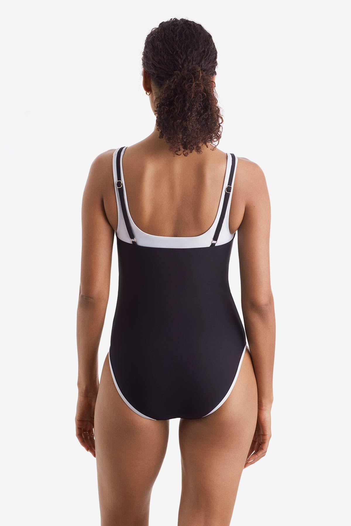 Drift One Piece - Black/White Layered Solids