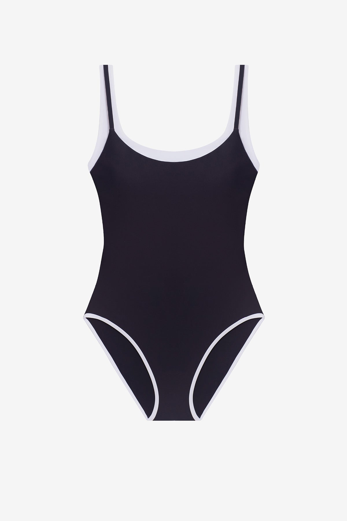 Drift One Piece - Black/White Layered Solids