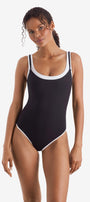 Drift One Piece - Black/White Layered Solids
