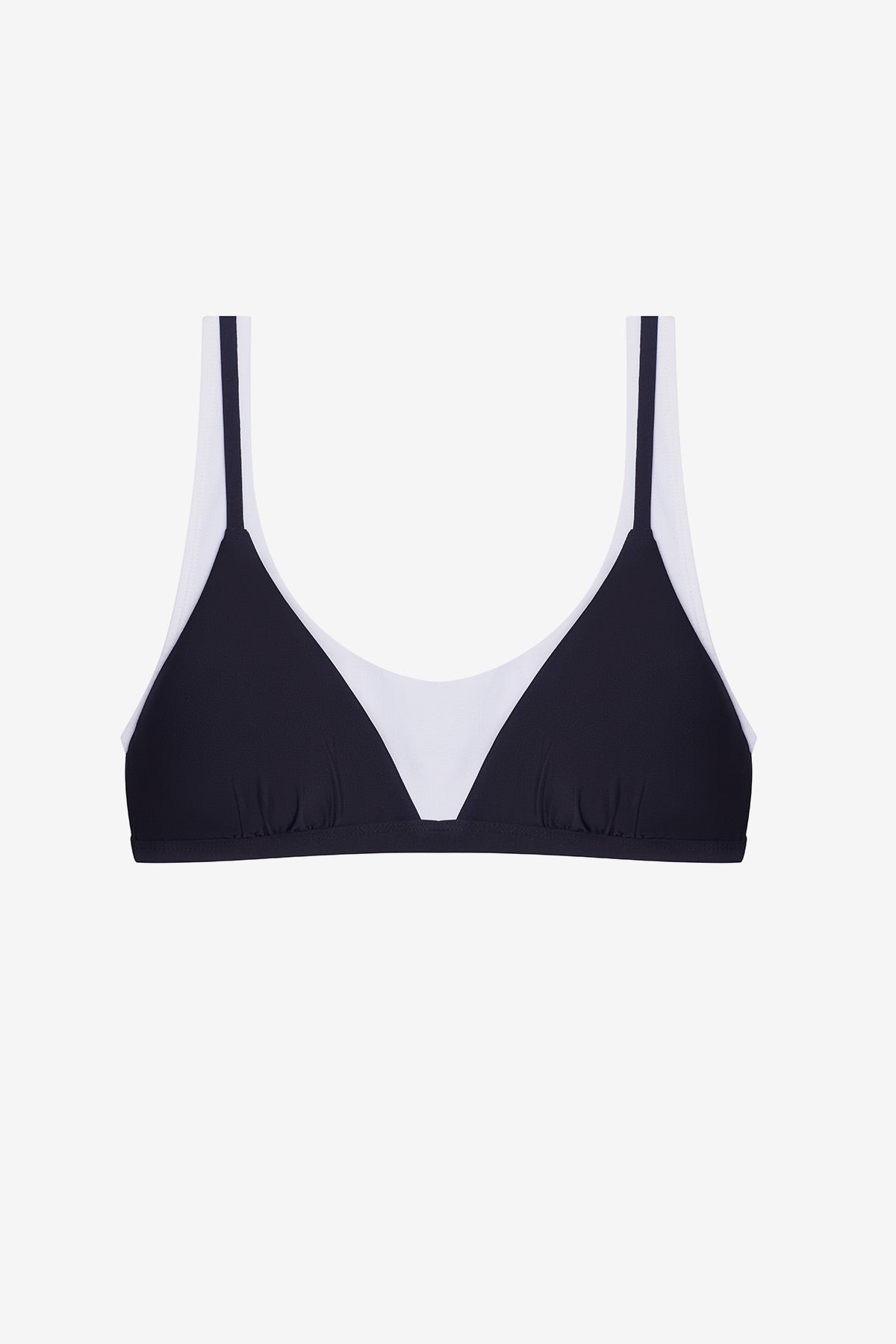 Drift Bra - Black/White Layered Solids