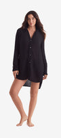 Laguna Fray Shirt - Black Bliss Gauze