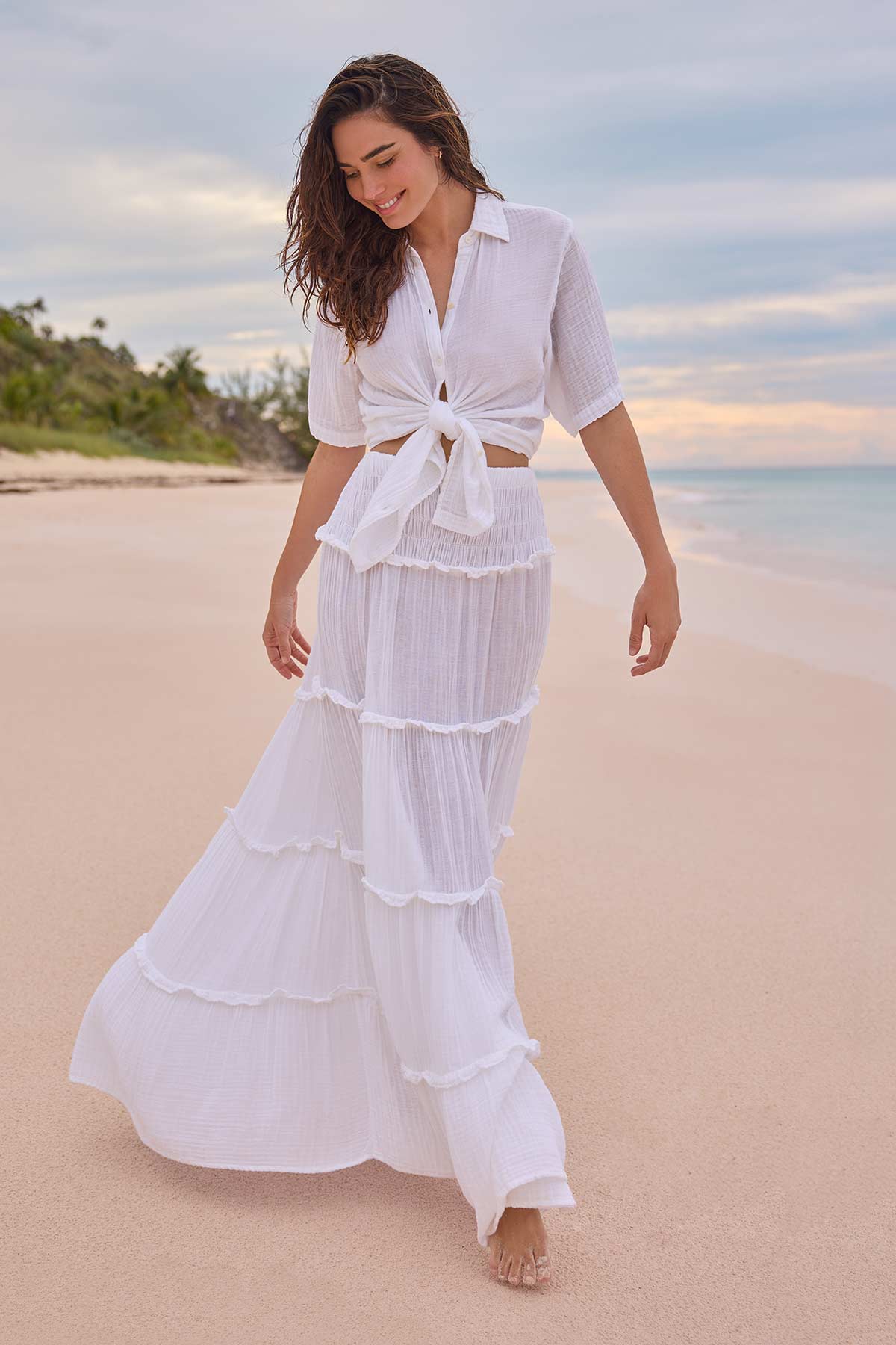 Reef Convertible Skirt - White Bliss Gauze