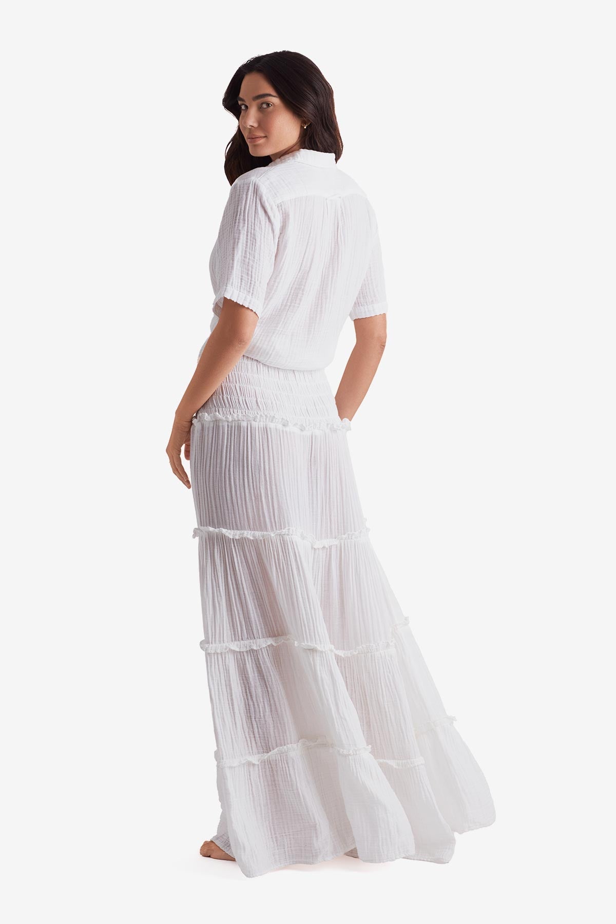 Reef Convertible Skirt - White Bliss Gauze