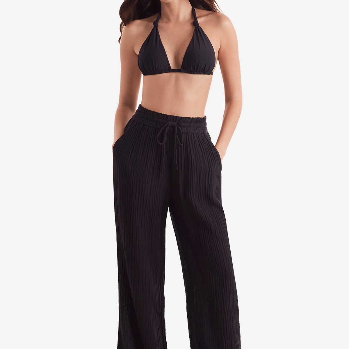 Vista Pant - Black Bliss Gauze