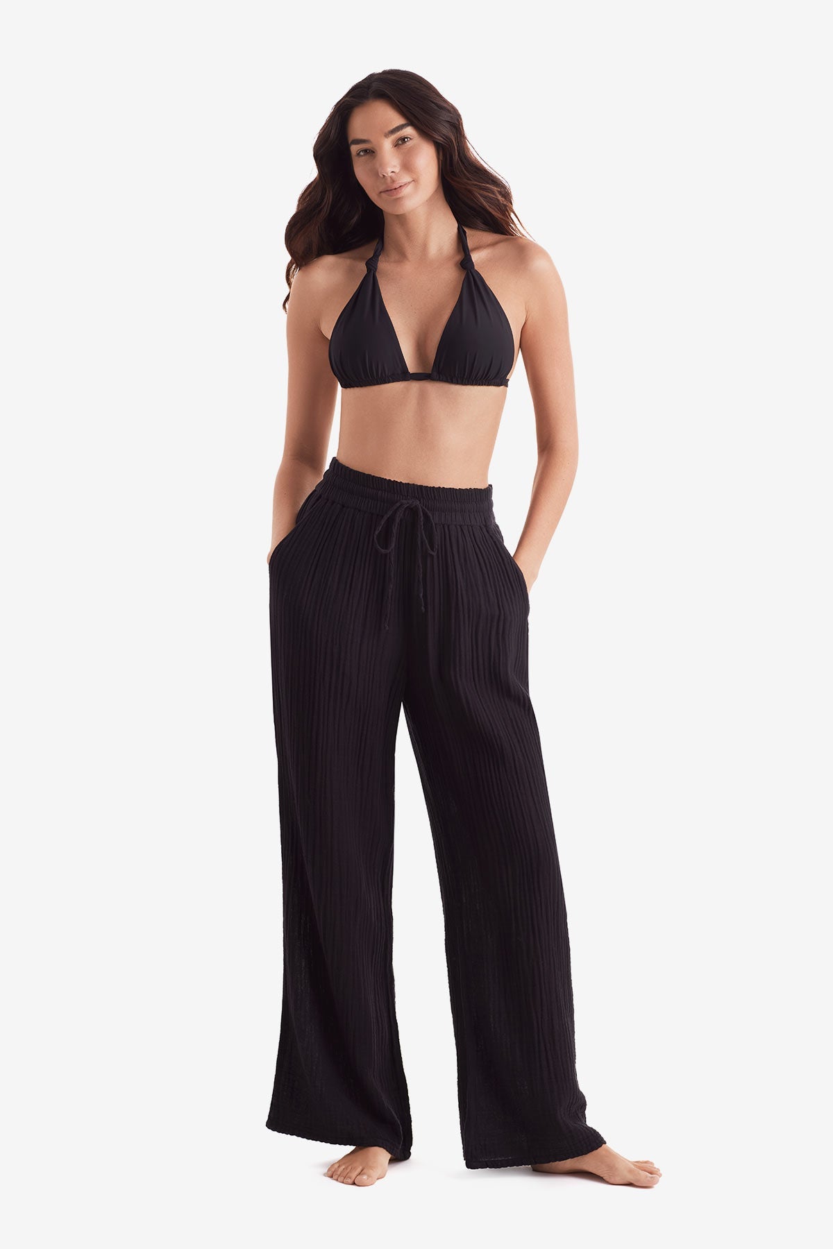 Vista Pant - Black Bliss Gauze