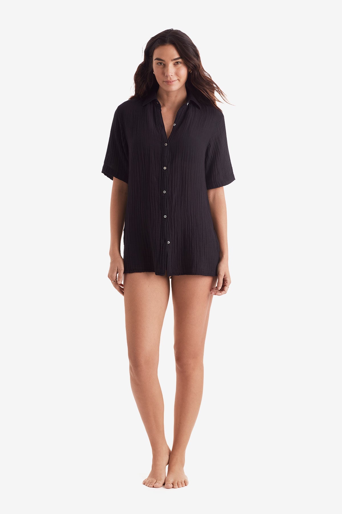 Vista Shirt - Black Bliss Gauze