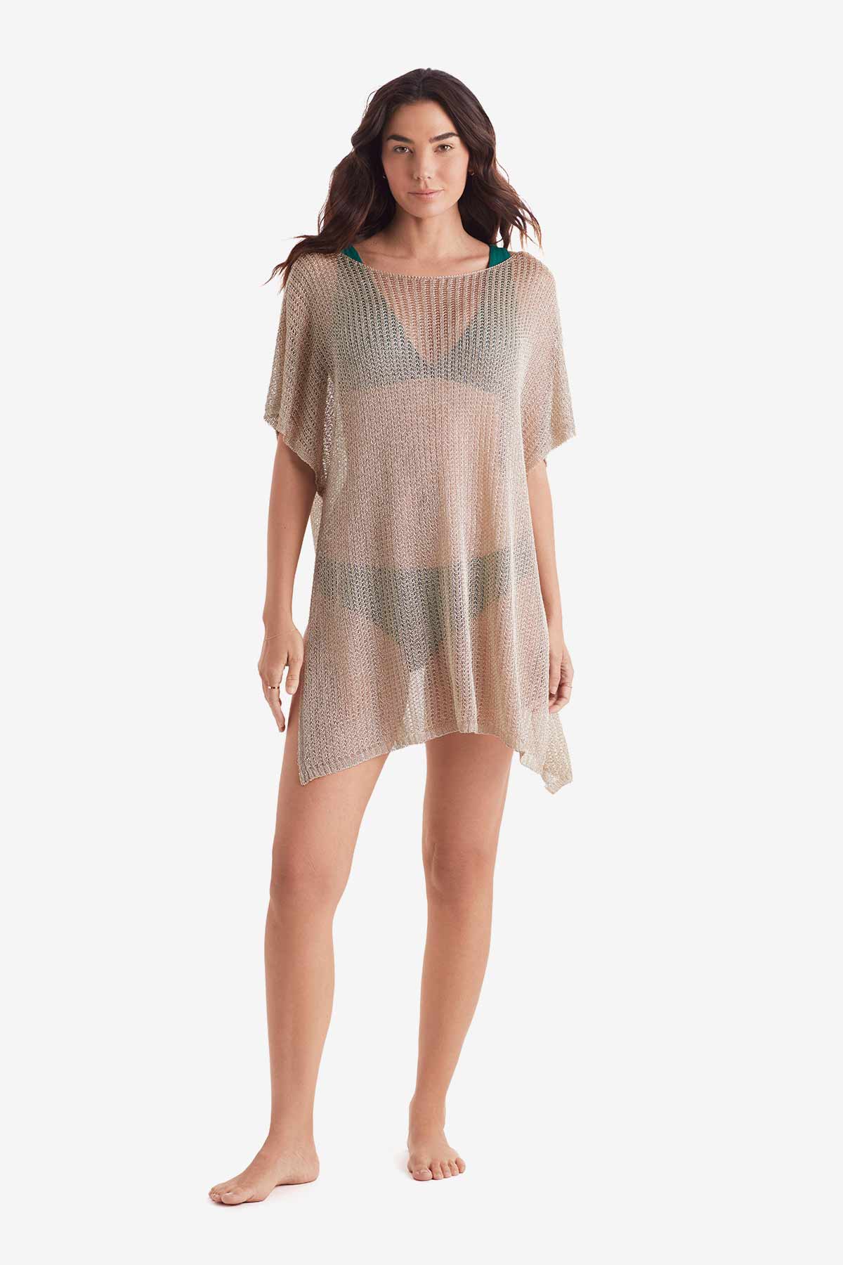 Lagoon Tunic - Gold Metallic Knit