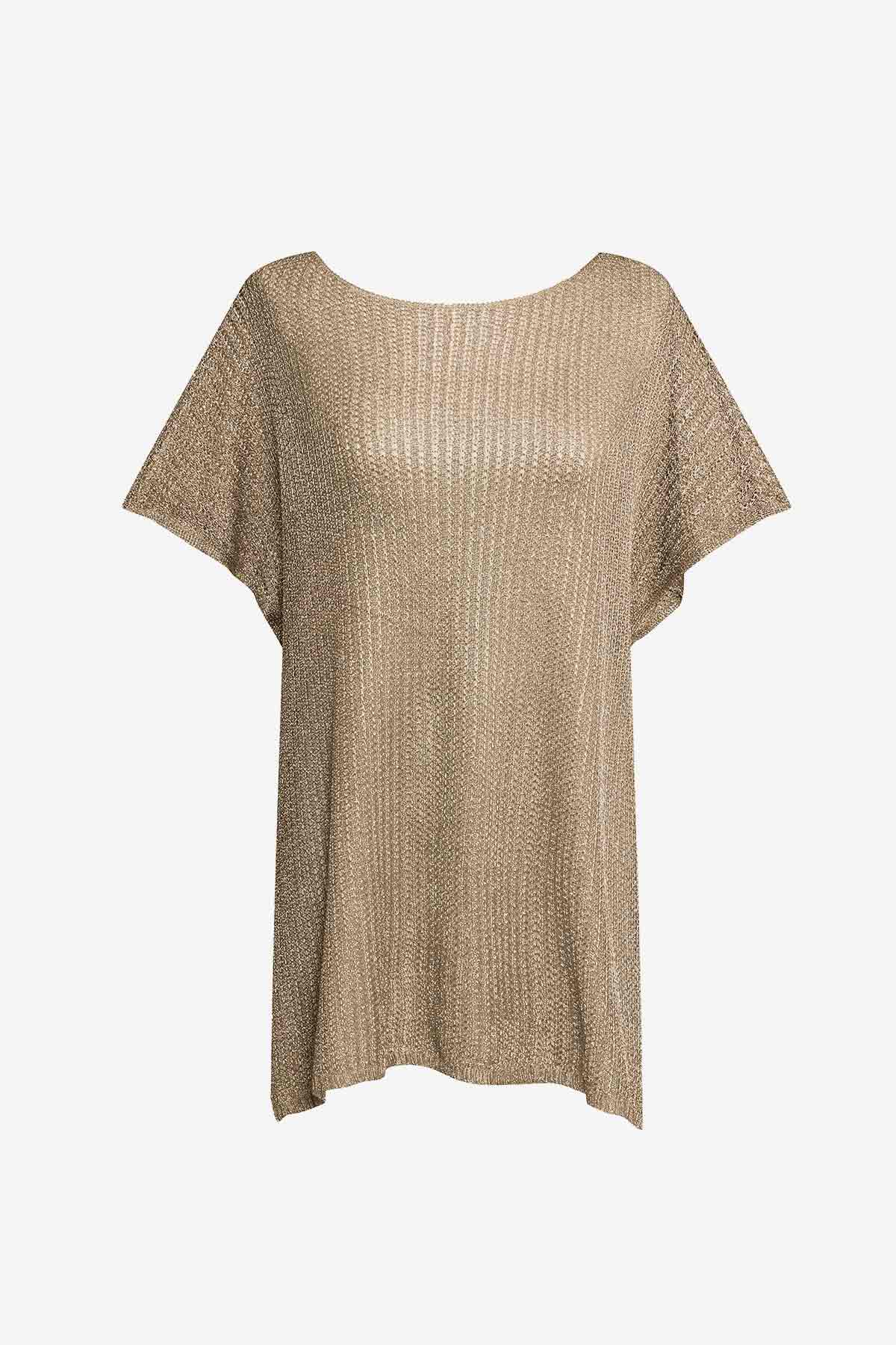 Lagoon Tunic - Gold Metallic Knit
