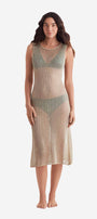 Lagoon Dress - Gold Metallic Knit